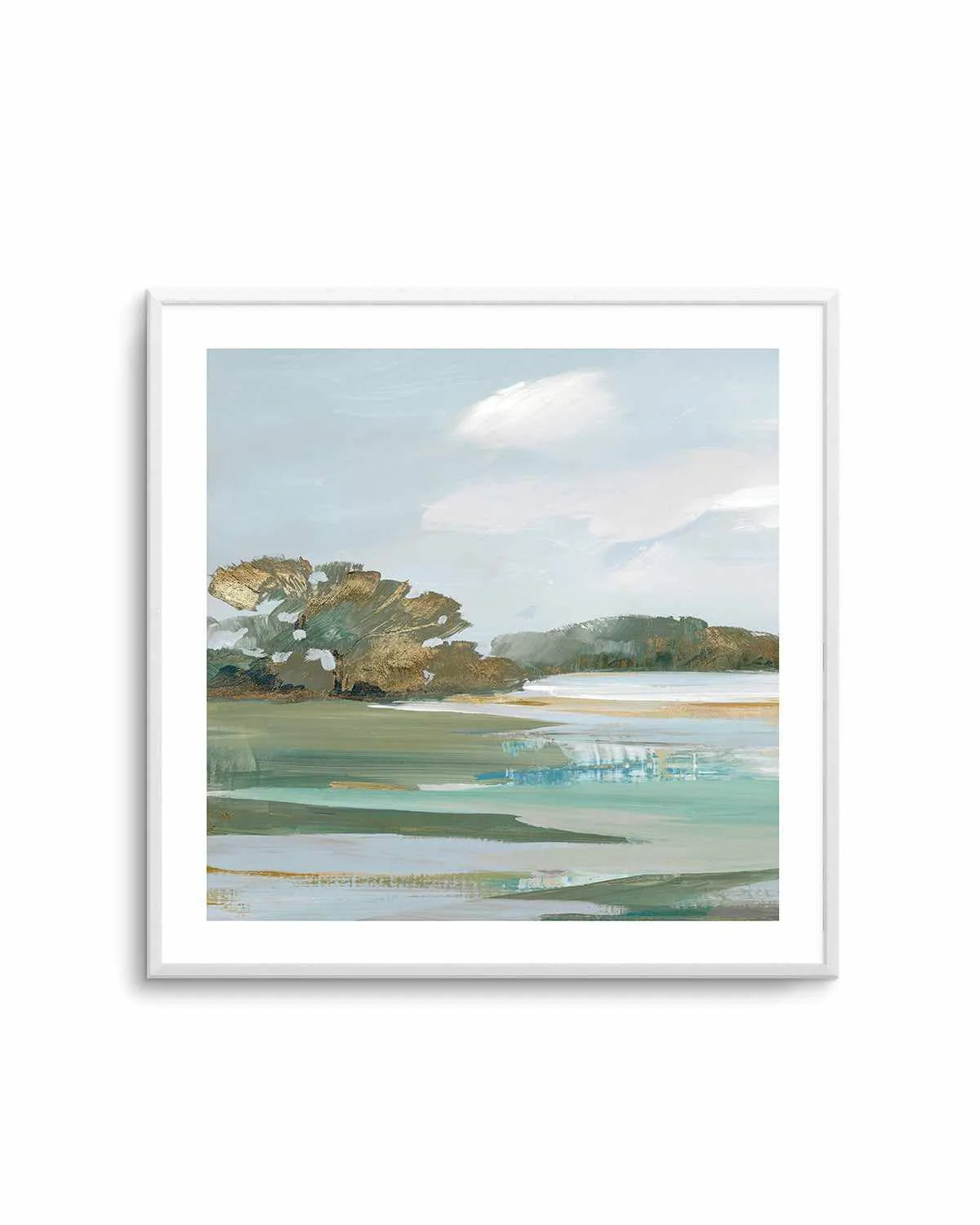Serene Blue I Left SQ Art Print from Olive et Oriel where you can shop wallpaper and artworks online