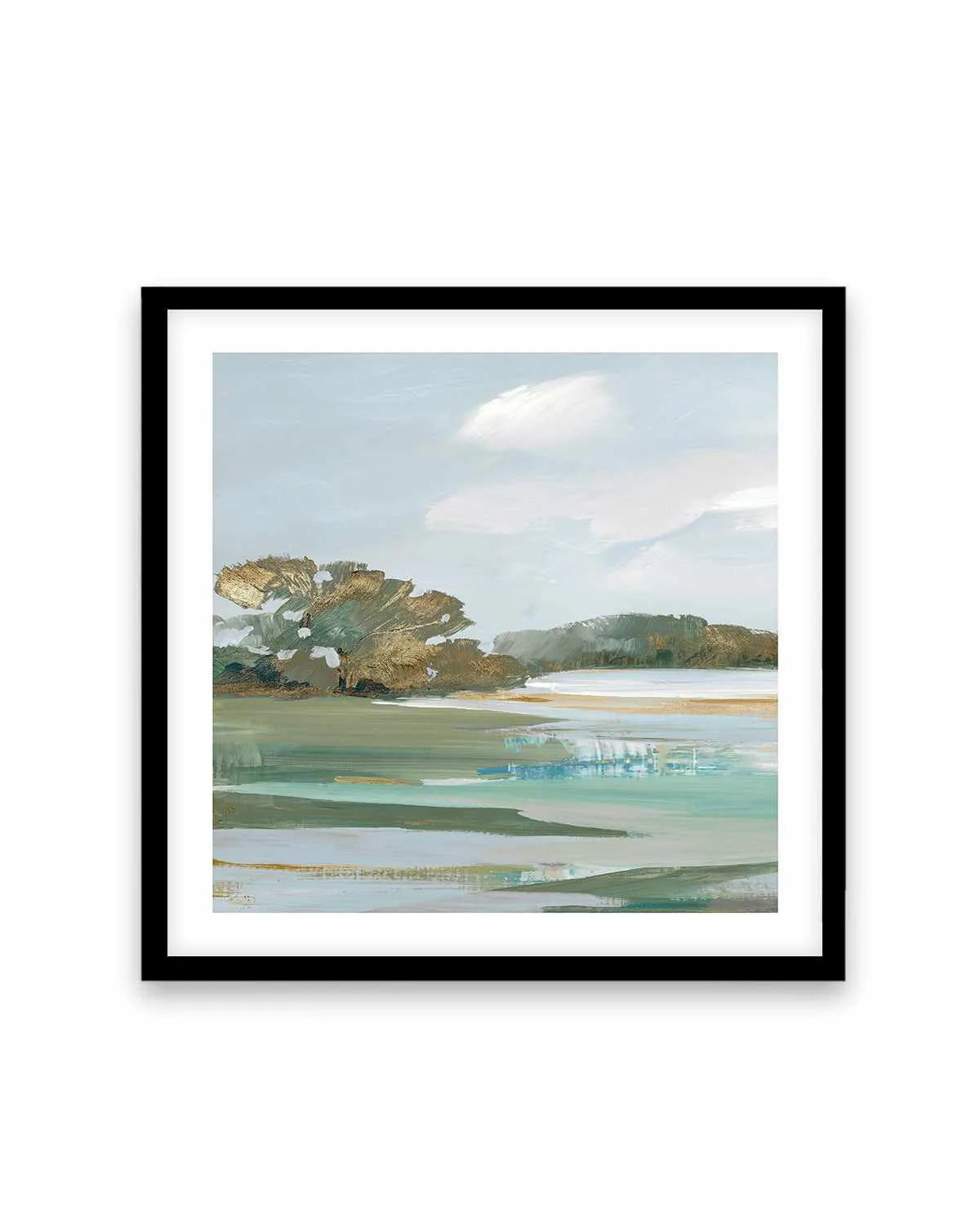 Serene Blue I Left SQ Art Print from Olive et Oriel where you can shop wallpaper and artworks online
