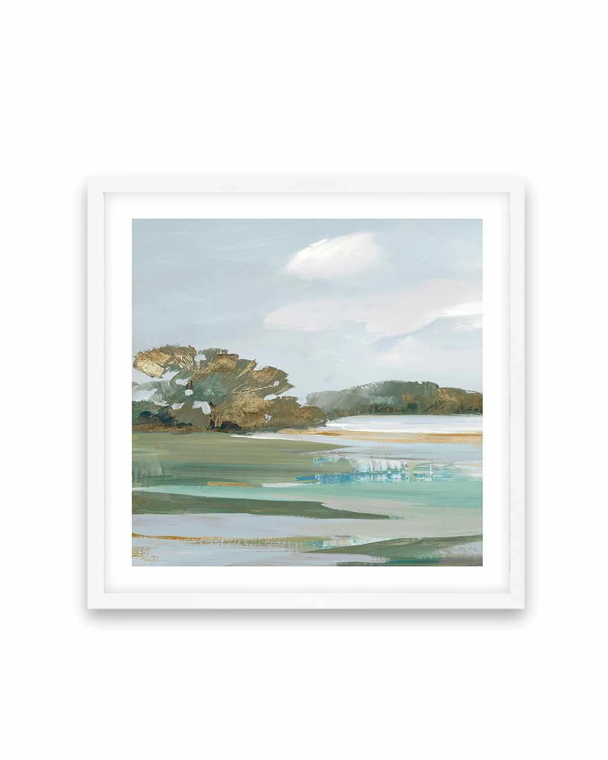 Serene Blue I Left SQ Art Print from Olive et Oriel where you can shop wallpaper and artworks online