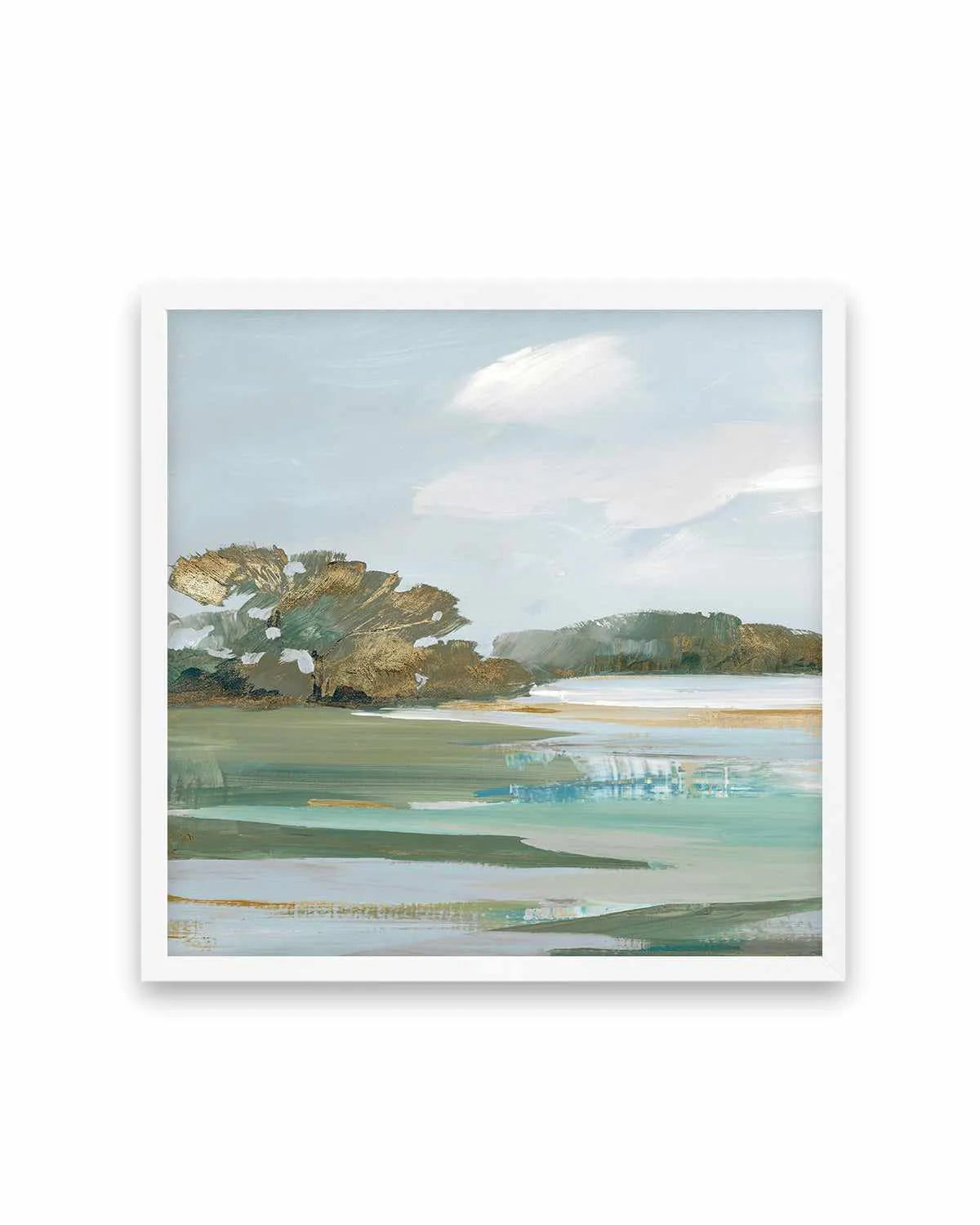 Serene Blue I Left SQ Art Print from Olive et Oriel where you can shop wallpaper and artworks online