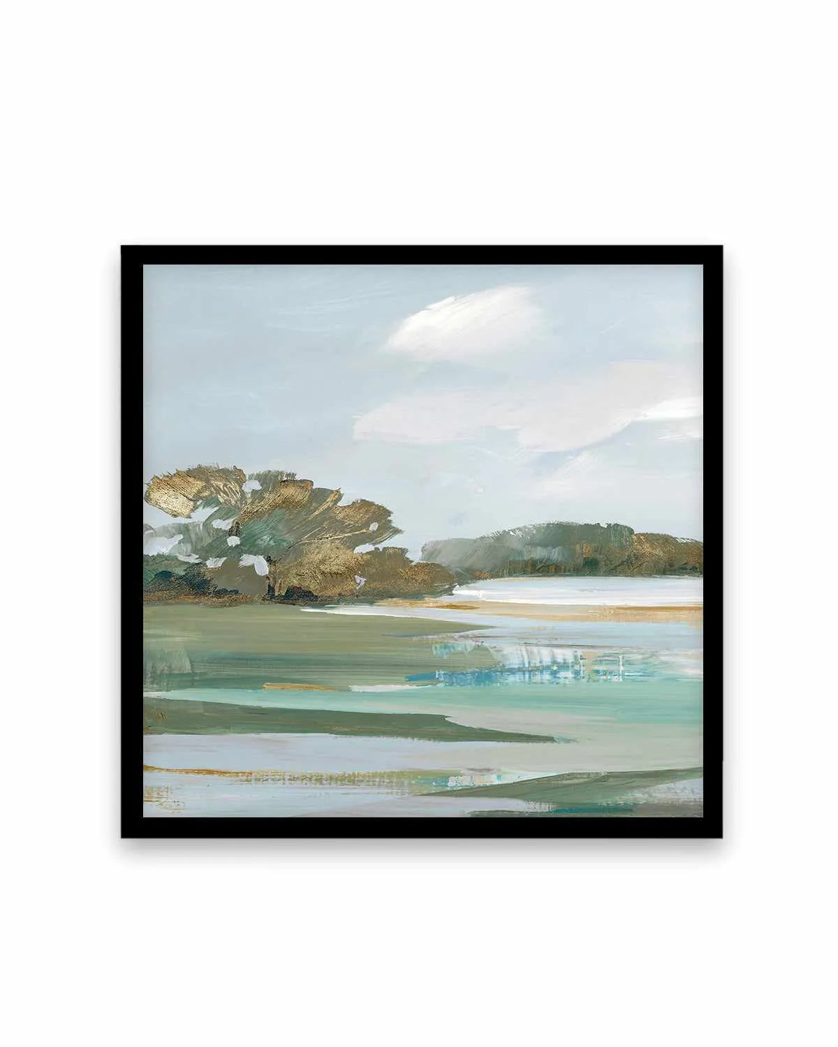 Serene Blue I Left SQ Art Print from Olive et Oriel where you can shop wallpaper and artworks online