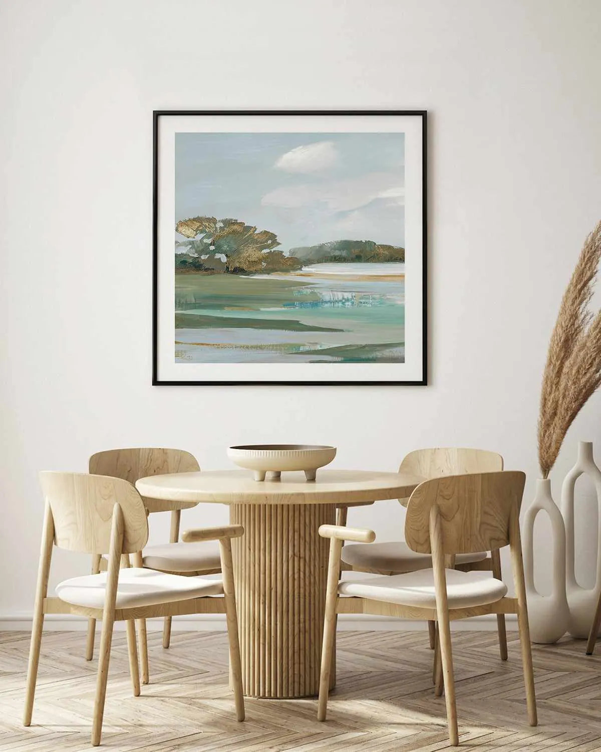 Serene Blue I Left SQ Art Print from Olive et Oriel where you can shop wallpaper and artworks online