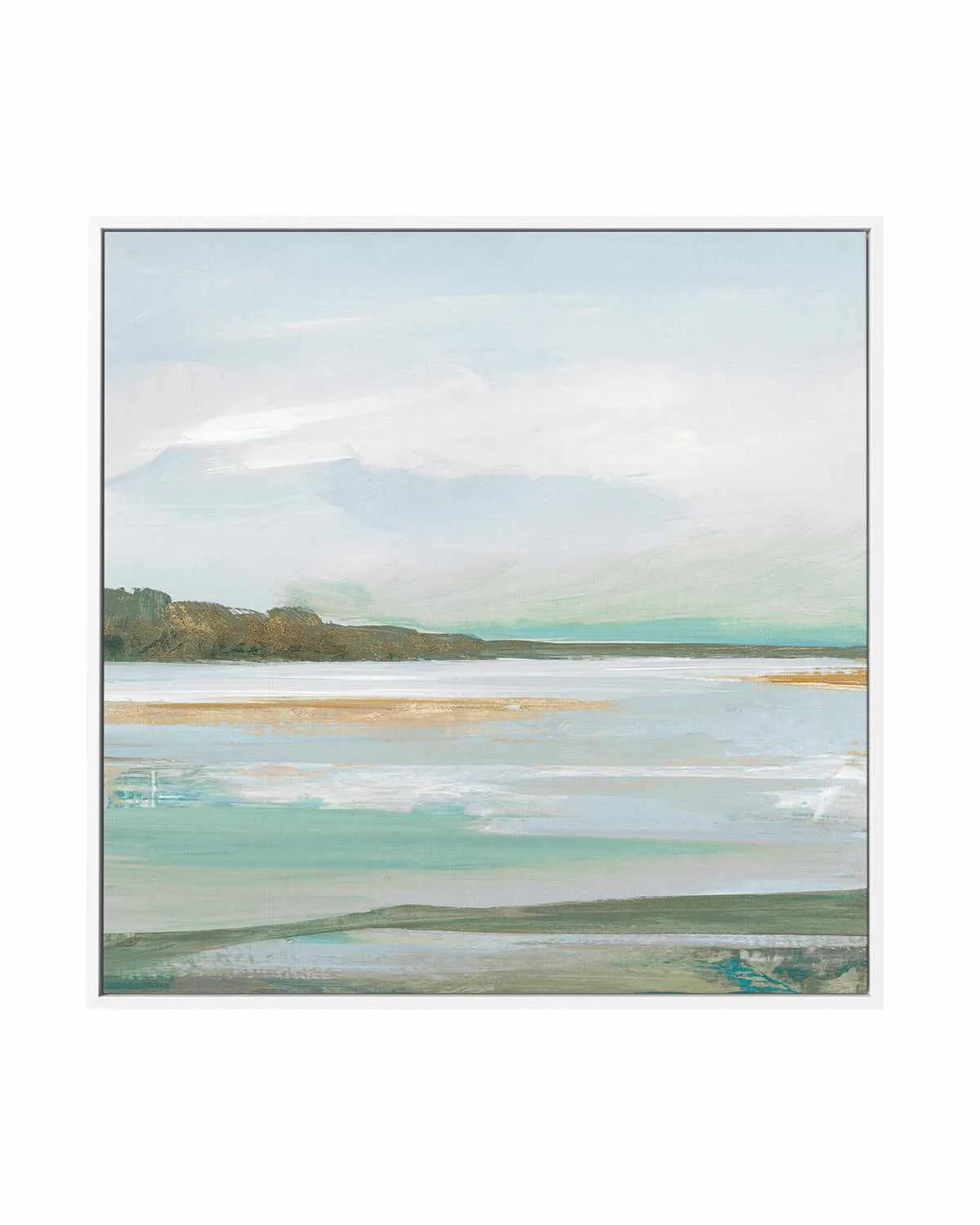 Serene Blue I Right SQ | Framed Canvas Art Print from Olive et Oriel where you can shop wallpaper and artworks online
