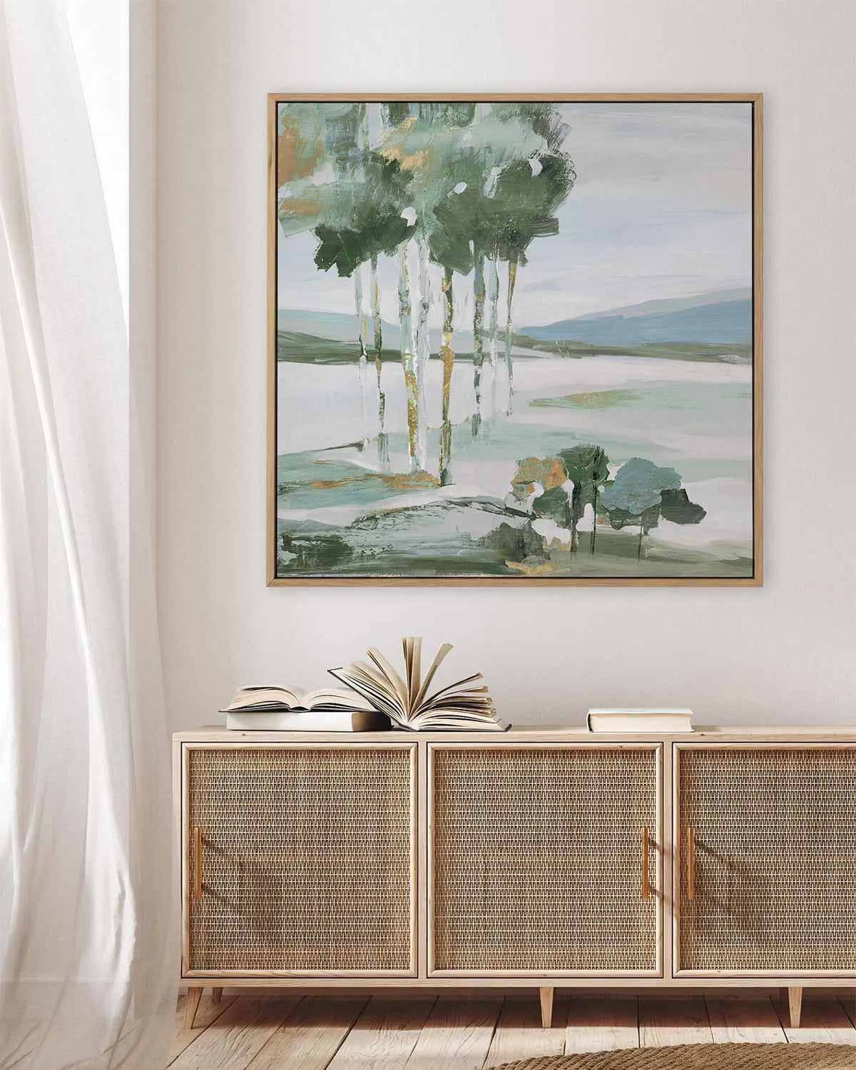 Serene Blue II | Framed Canvas Art Print from Olive et Oriel where you can shop wallpaper and artworks online