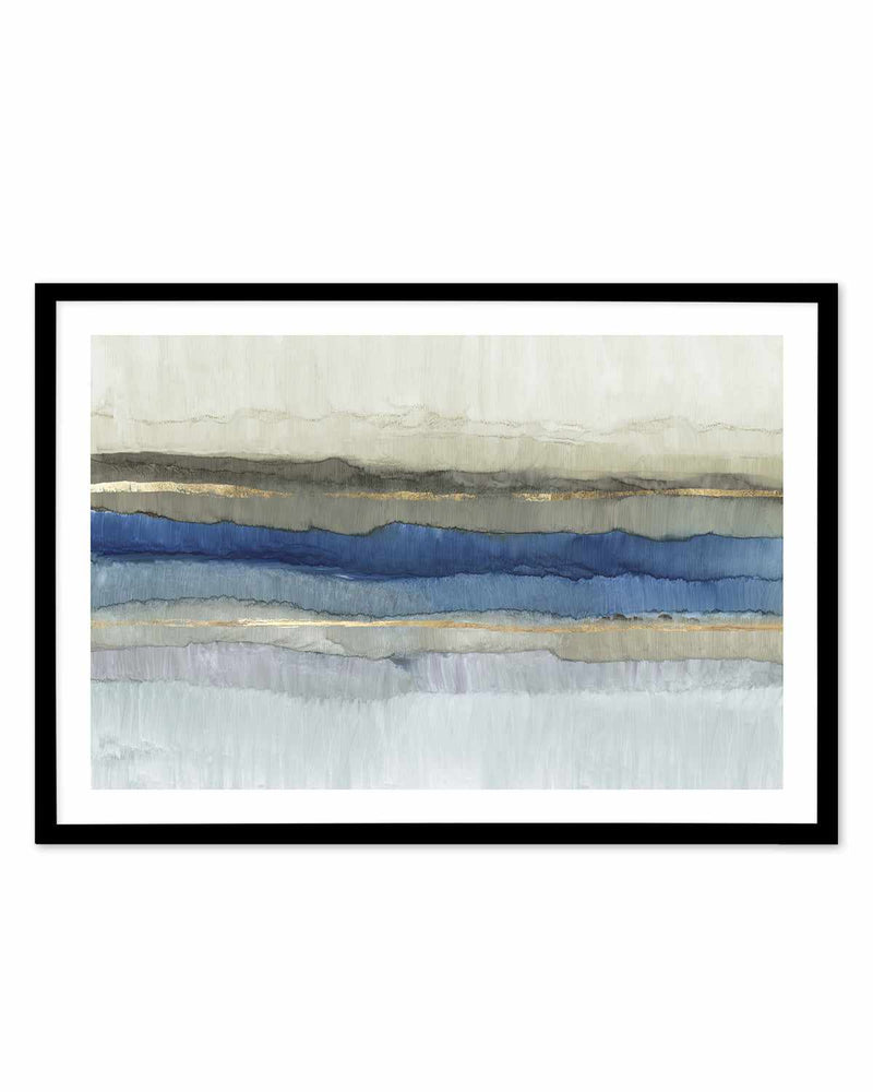 Serene Blue Layers Art Print