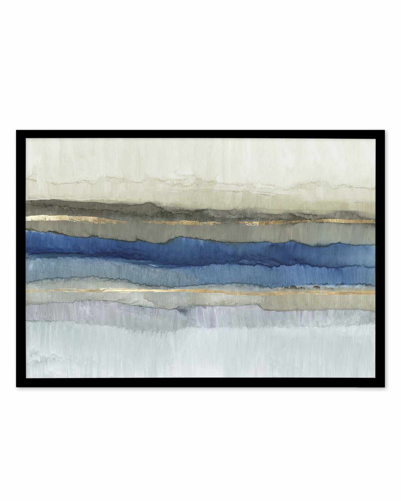 Serene Blue Layers Art Print