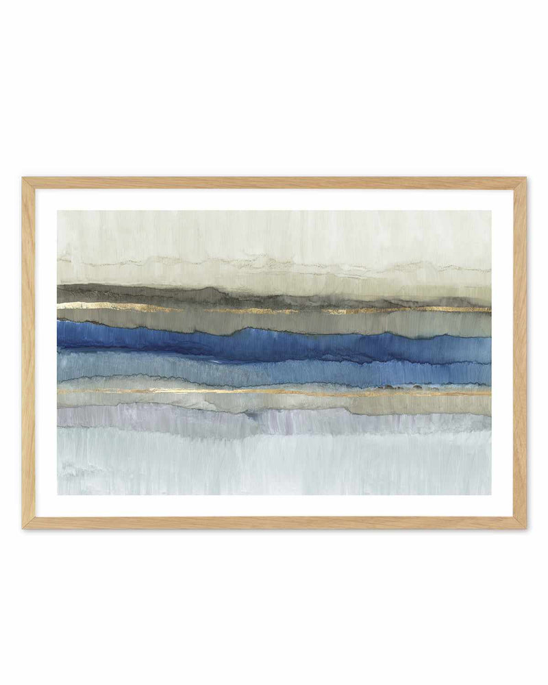 Serene Blue Layers Art Print