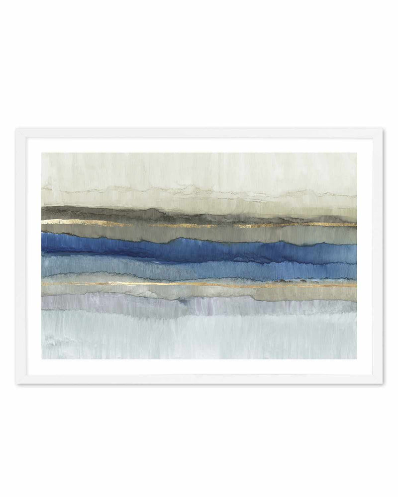 Serene Blue Layers Art Print