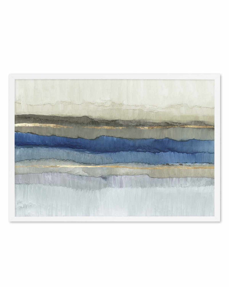 Serene Blue Layers Art Print