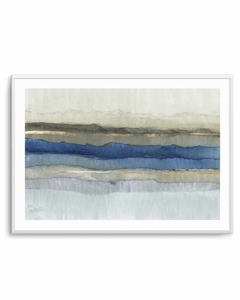 Serene Blue Layers Art Print