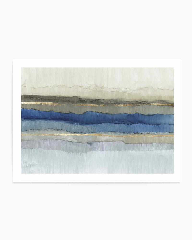 Serene Blue Layers Art Print