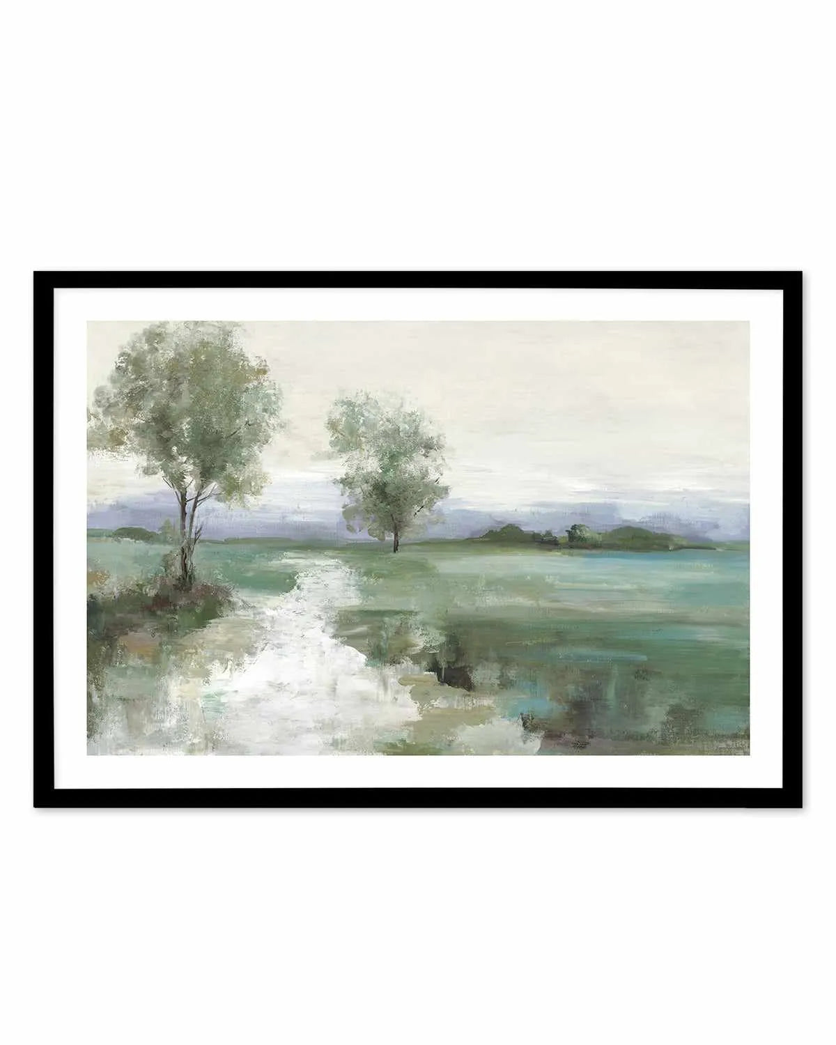 Serene Green Path Art Print from Olive et Oriel where you can shop wallpaper and artworks online