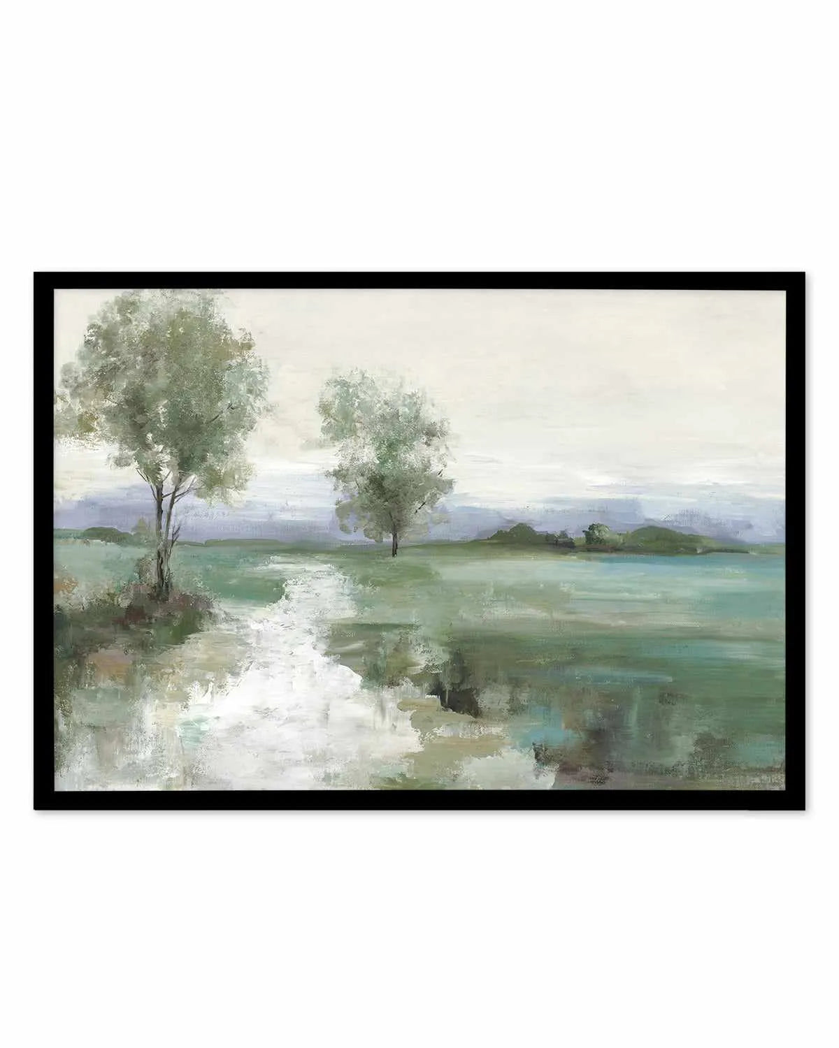 Serene Green Path Art Print from Olive et Oriel where you can shop wallpaper and artworks online