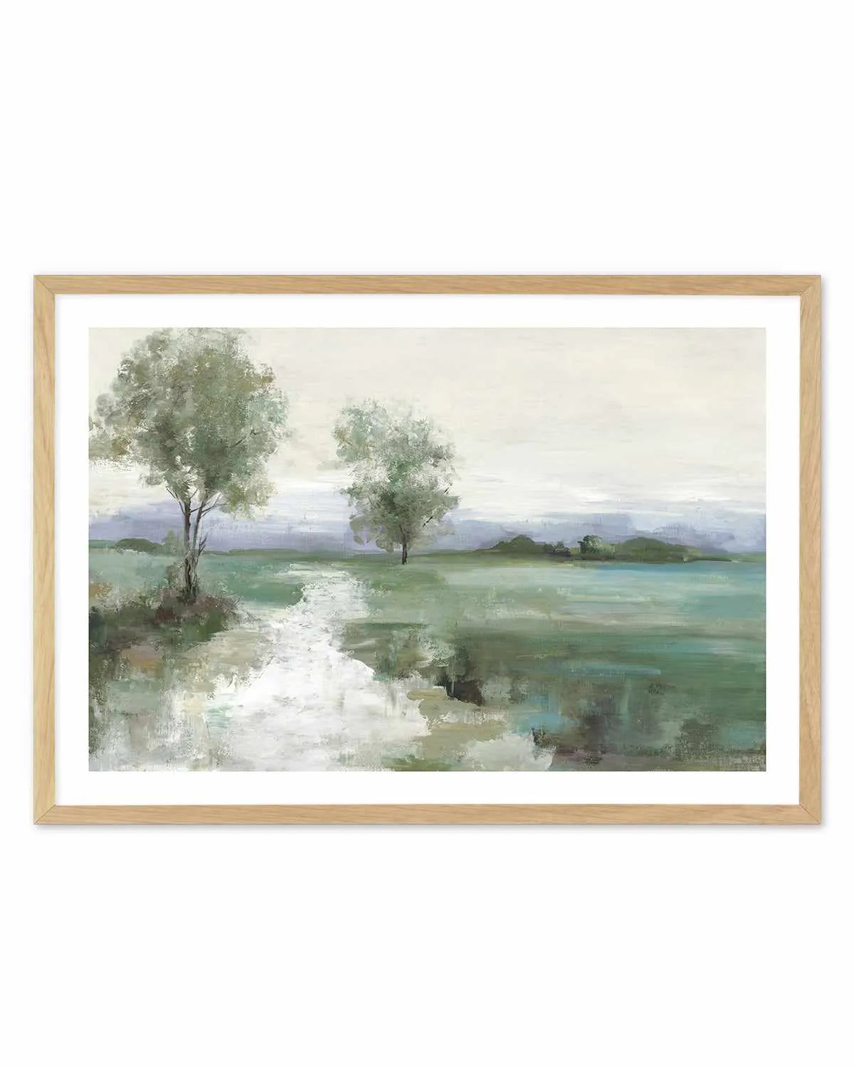 Serene Green Path Art Print from Olive et Oriel where you can shop wallpaper and artworks online