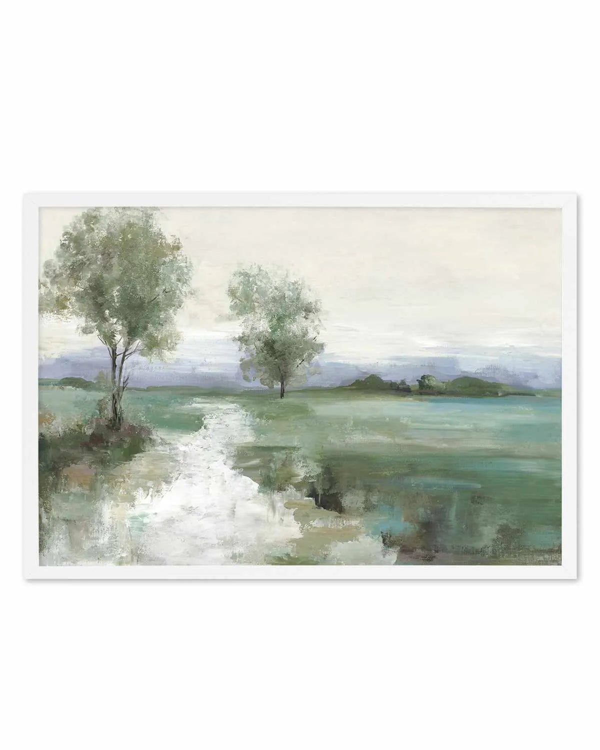 Serene Green Path Art Print from Olive et Oriel where you can shop wallpaper and artworks online