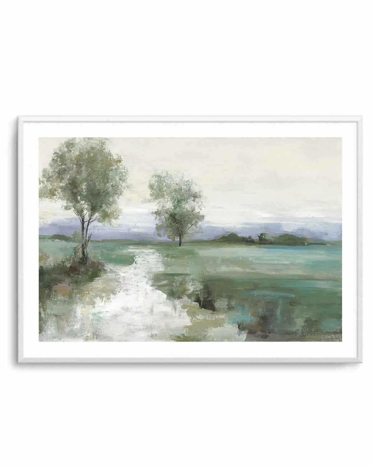 Serene Green Path Art Print from Olive et Oriel where you can shop wallpaper and artworks online