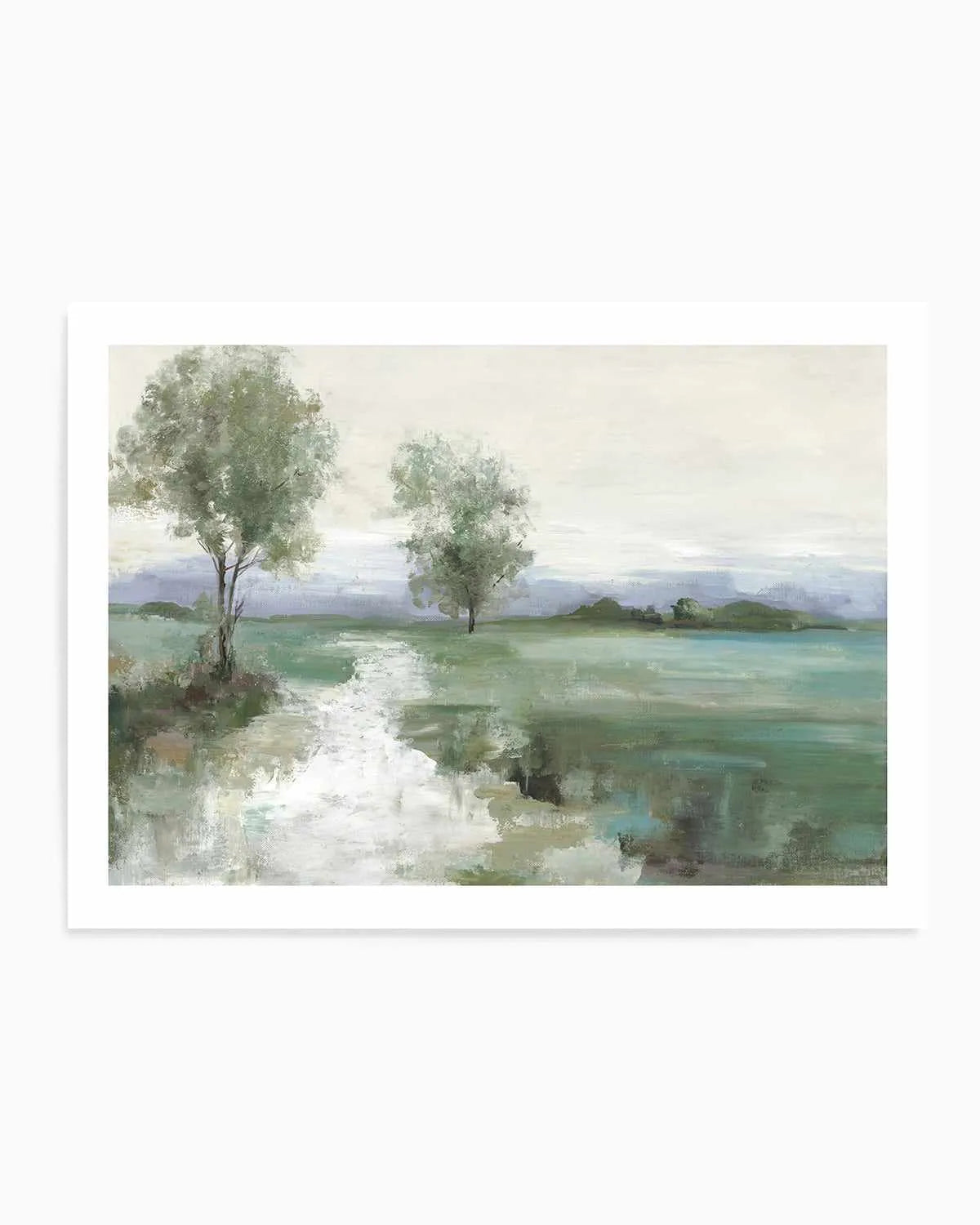 Serene Green Path Art Print from Olive et Oriel where you can shop wallpaper and artworks online