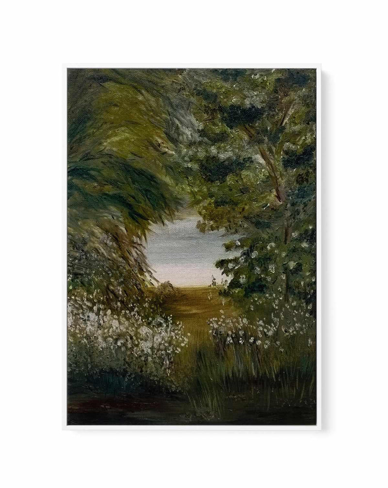 Serene Path to Lake by Emily Tingey | Framed Canvas Art Print