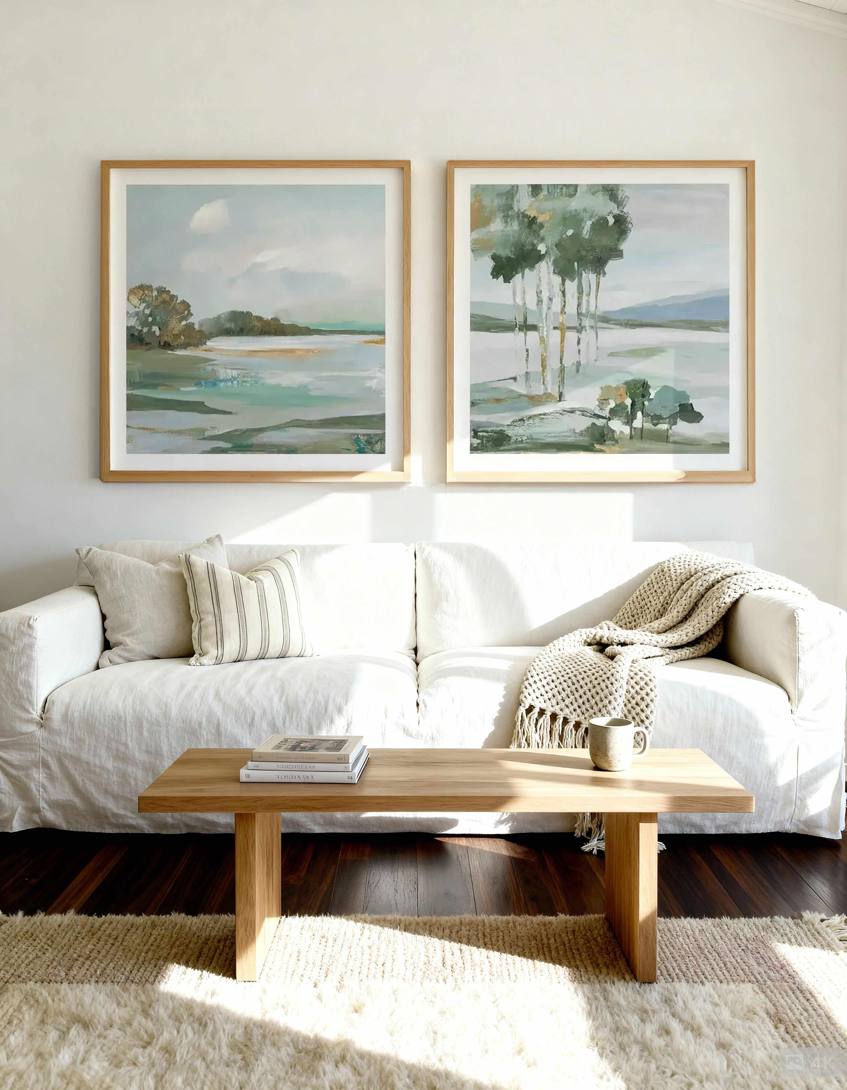 Serene Blue I & II Art Print Set of 2 | Matching Wall Art