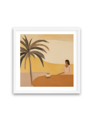Seychelles Palm | White Framed Artwork | CLEARANCE from Olive et Oriel where you can shop wallpaper and artworks online