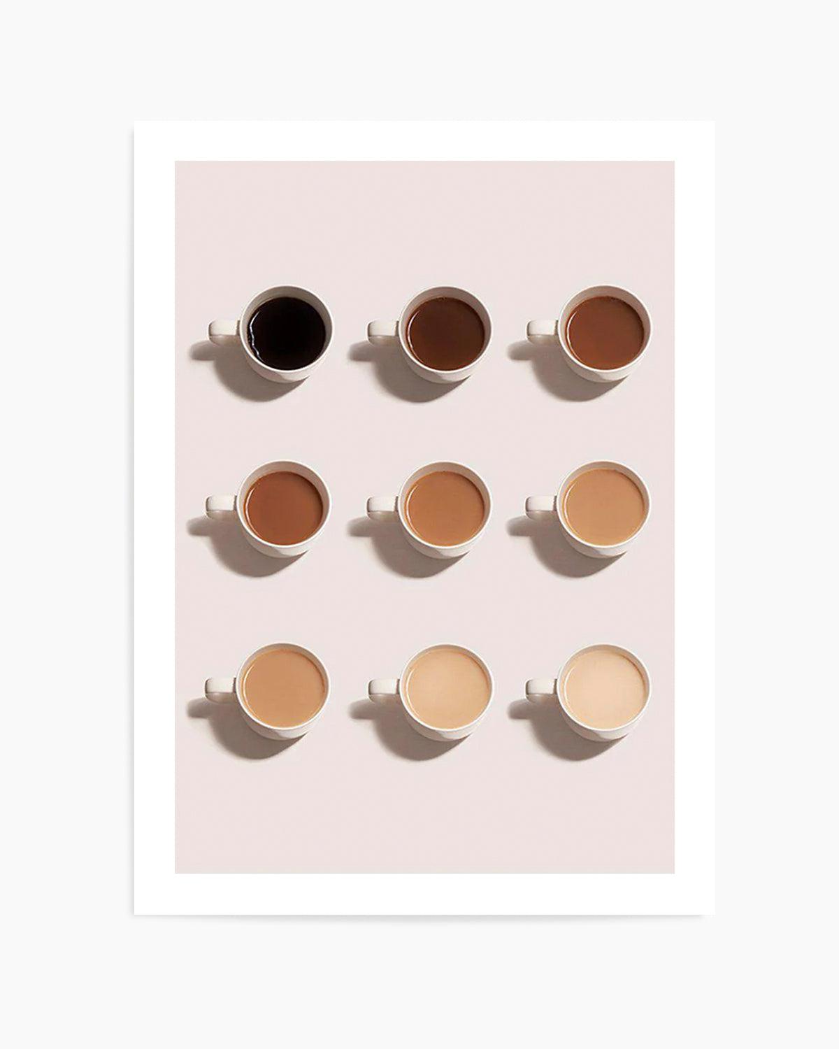 Shades of Coffee Art Print