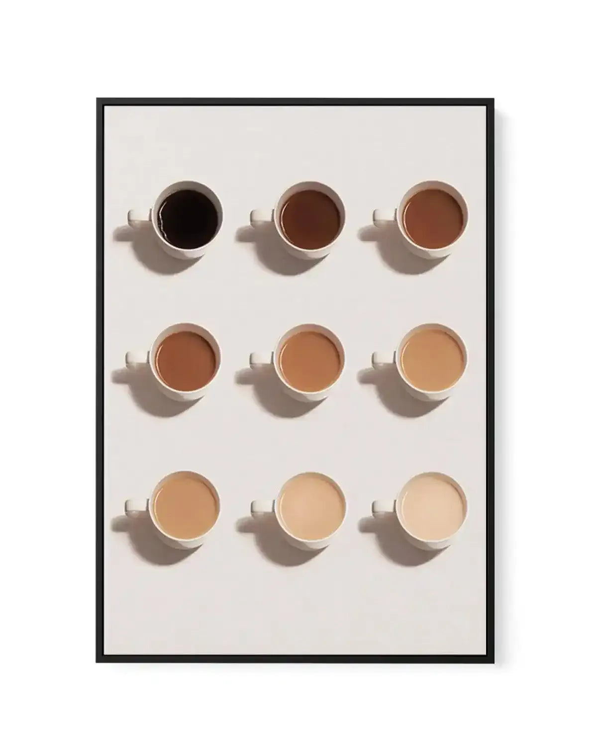 Shades of Coffee | Framed Canvas-CANVAS-You can shop wall art online with Olive et Oriel for everything from abstract art to fun kids wall art. Our beautiful modern art prints and canvas art are available from large canvas prints to wall art paintings and our proudly Australian artwork collection offers only the highest quality framed large wall art and canvas art Australia - You can buy fashion photography prints or Hampton print posters and paintings on canvas from Olive et Oriel and have them