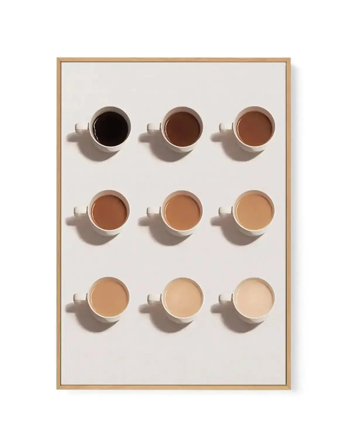 Shades of Coffee | Framed Canvas-CANVAS-You can shop wall art online with Olive et Oriel for everything from abstract art to fun kids wall art. Our beautiful modern art prints and canvas art are available from large canvas prints to wall art paintings and our proudly Australian artwork collection offers only the highest quality framed large wall art and canvas art Australia - You can buy fashion photography prints or Hampton print posters and paintings on canvas from Olive et Oriel and have them