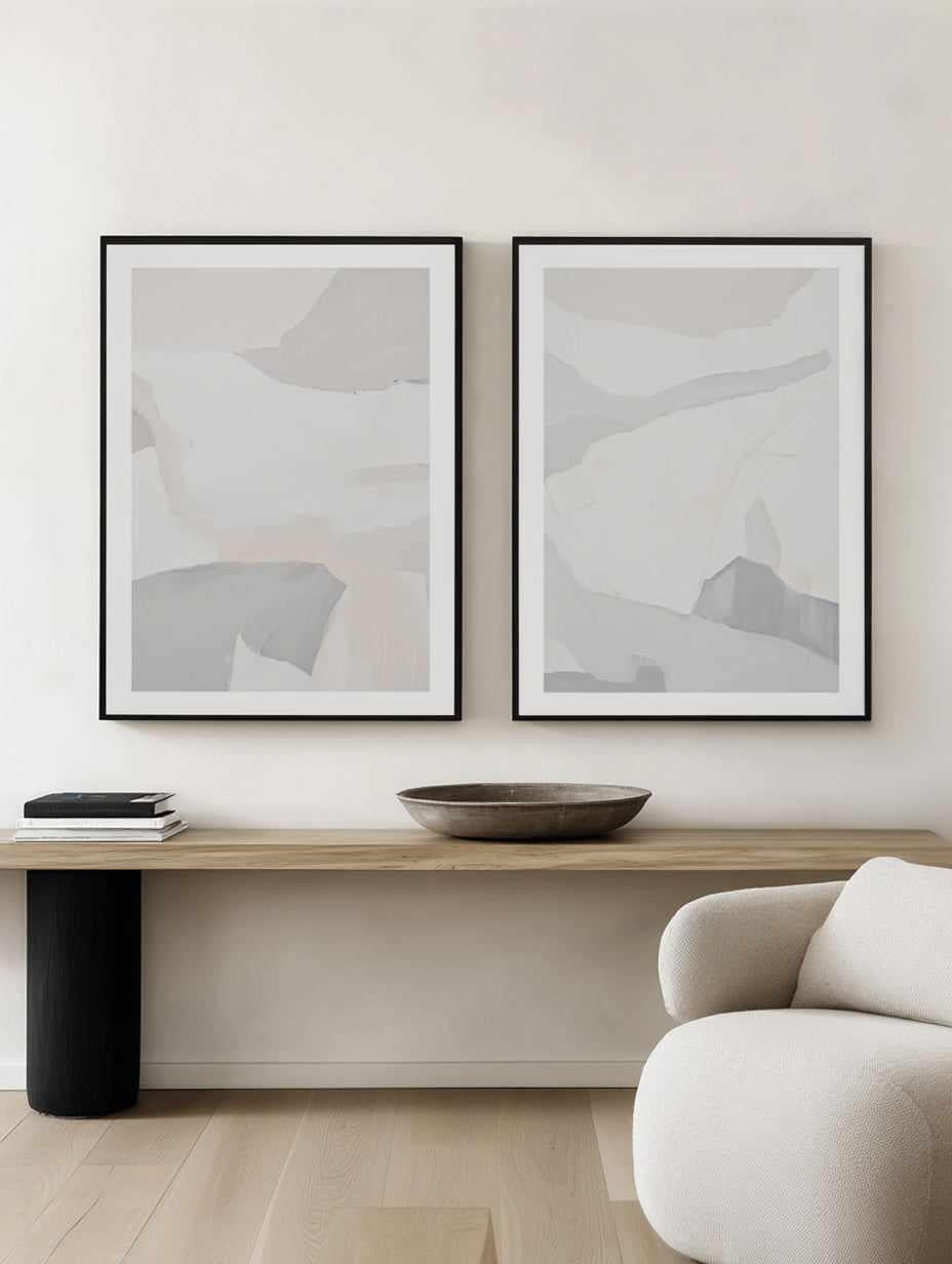 Shades of Grey I & II Art Print Set of 2 | Matching Wall Art from Olive et Oriel where you can shop wallpaper and artworks online