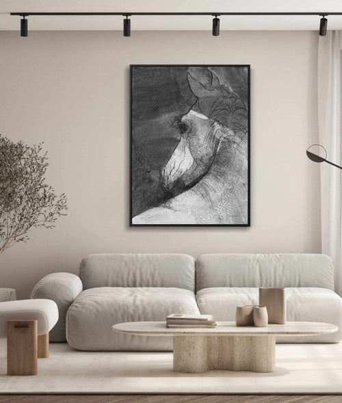 Shadow BW | Framed Canvas Art Print