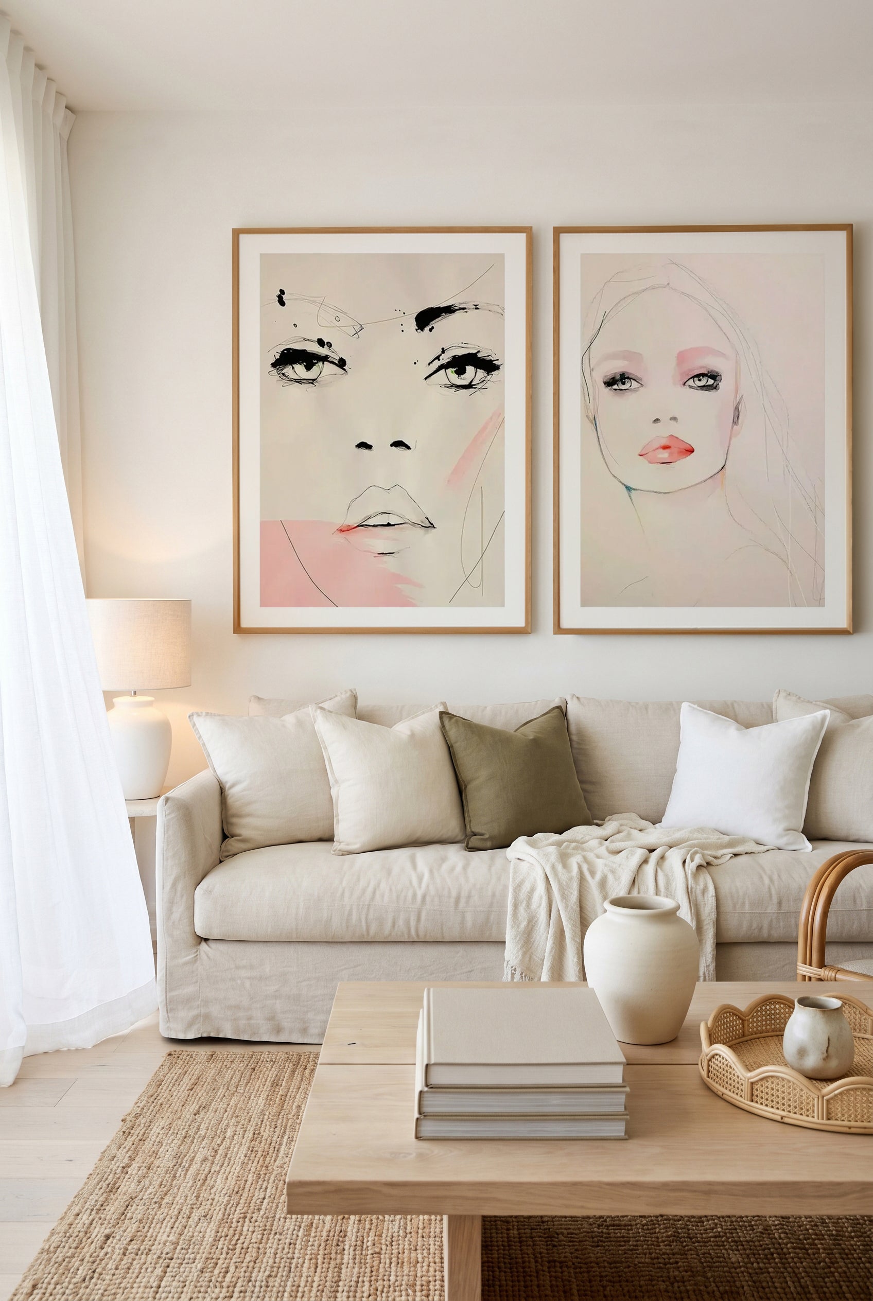 Shadow Opus & Pearl by Leigh Viner Art Print Set of 2 | Matching Wall Art