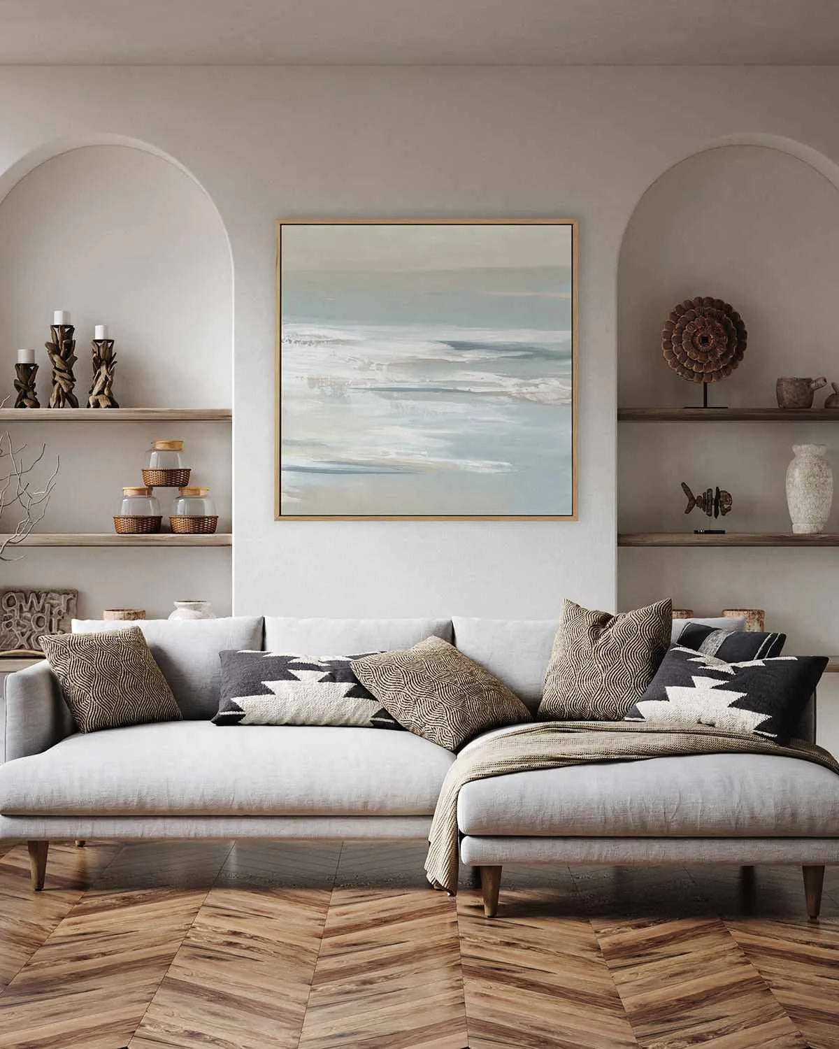 Shadows of the Sea I | Framed Canvas Art Print from Olive et Oriel where you can shop wallpaper and artworks online