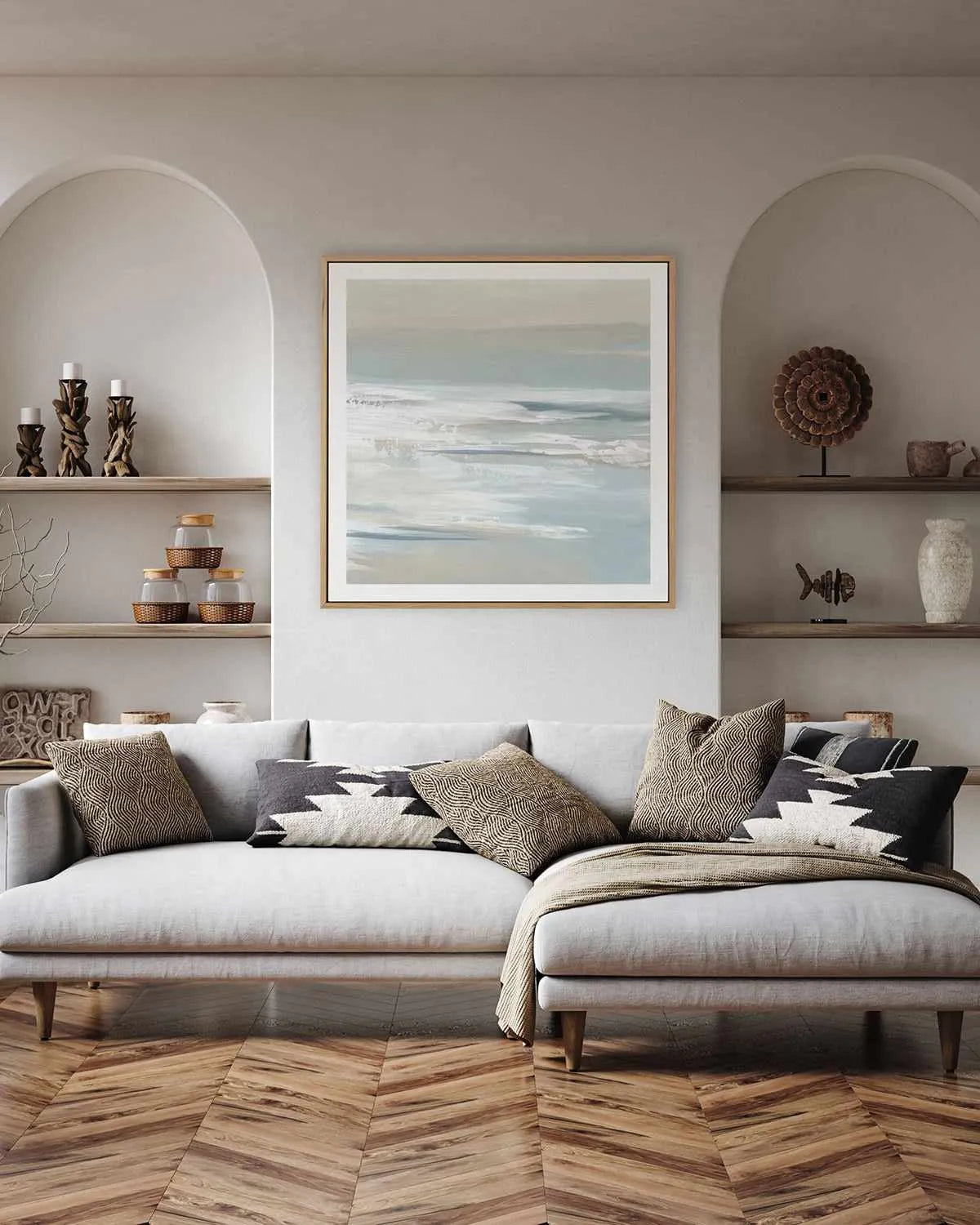 Shadows of the Sea I Art Print from Olive et Oriel where you can shop wallpaper and artworks online