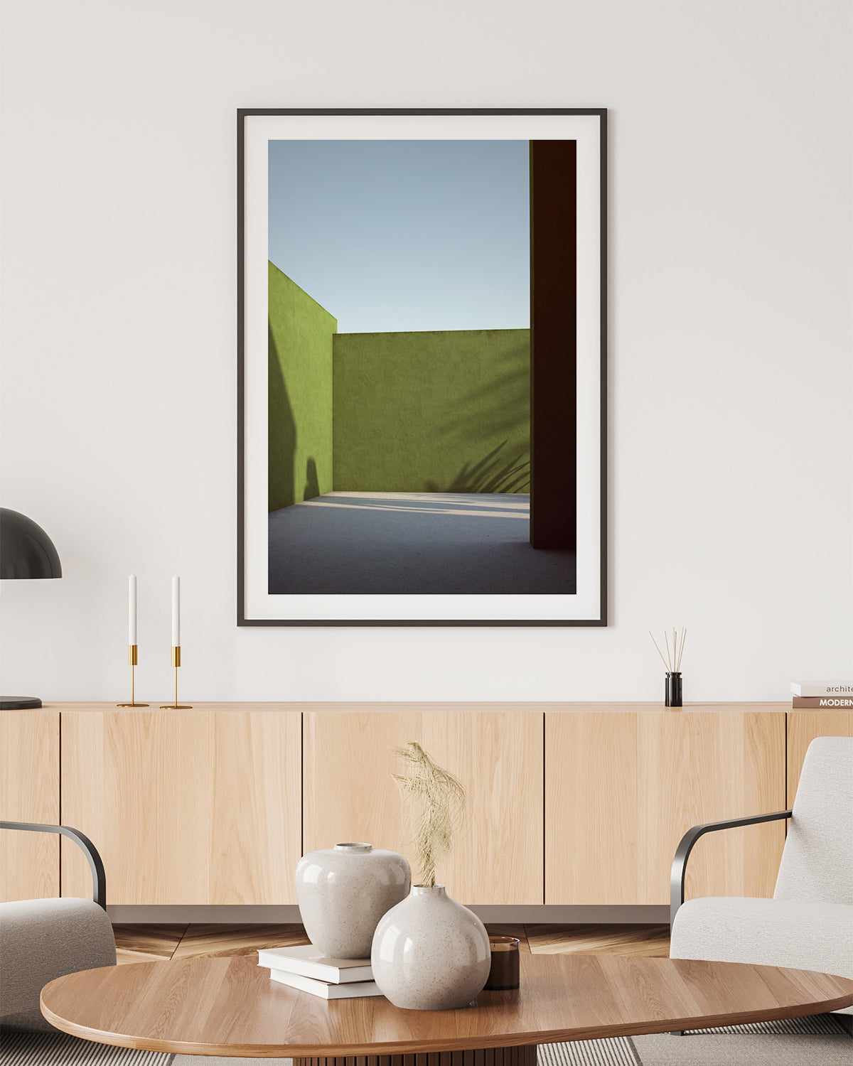 Shadows on Green by Guachinarte Art Print