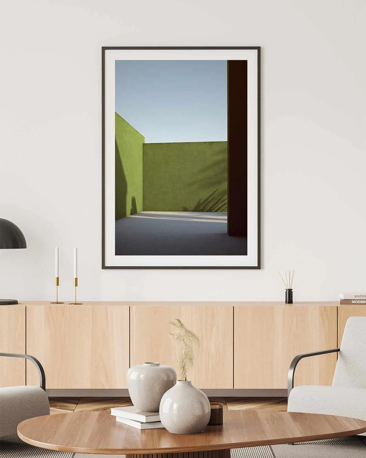 Shadows on Green by Guachinarte Art Print from Olive et Oriel where you can shop wallpaper and artworks online