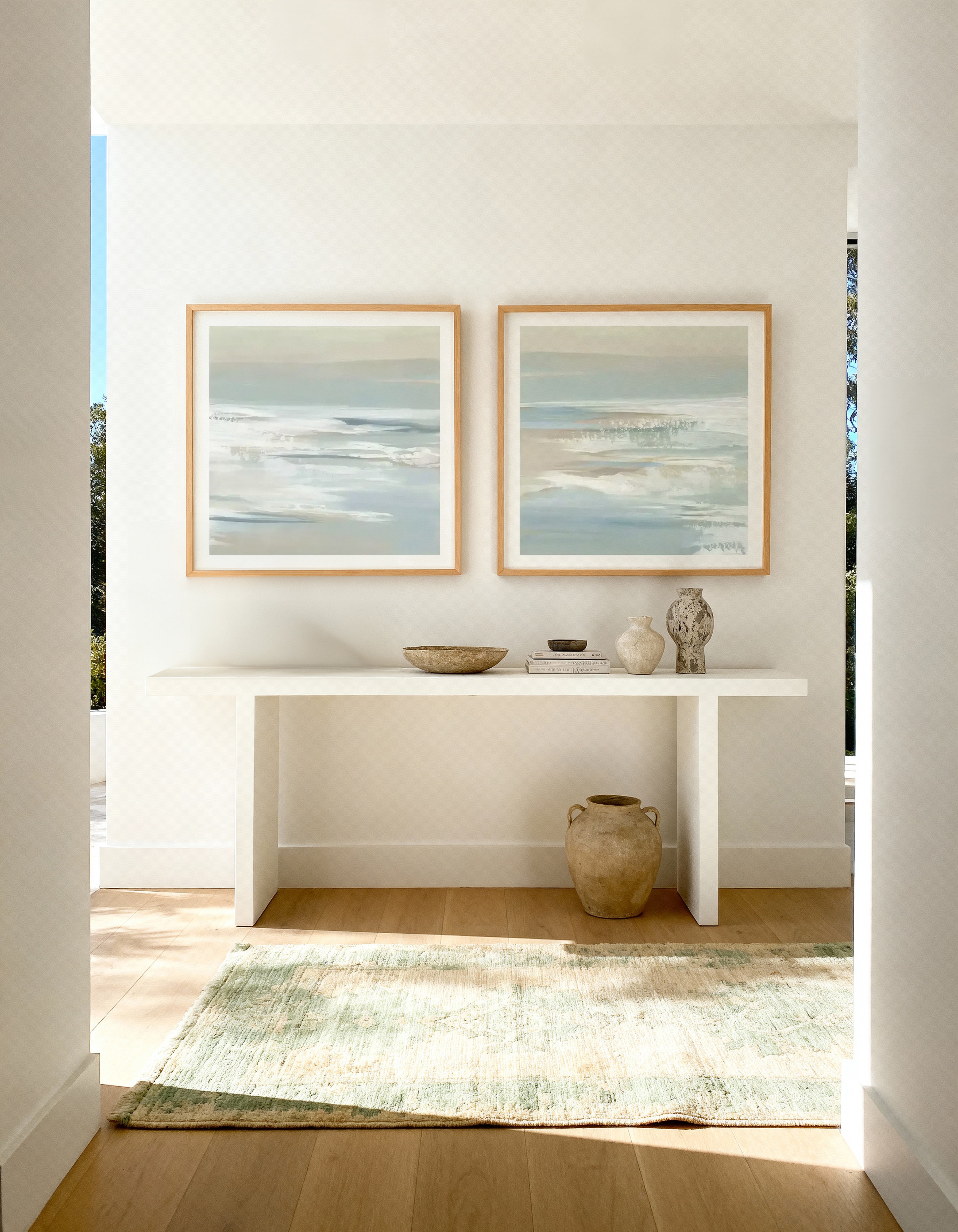 Shadows of the Sea I & II Art Print Set of 2 | Matching Wall Art