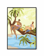 Sharing A Tree by Arty Guava | Framed Canvas Art Print