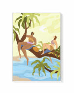 Sharing A Tree by Arty Guava | Framed Canvas Art Print