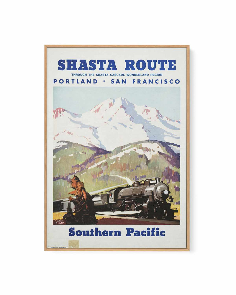 Shasta Route Vintage Poster | Framed Canvas Art Print