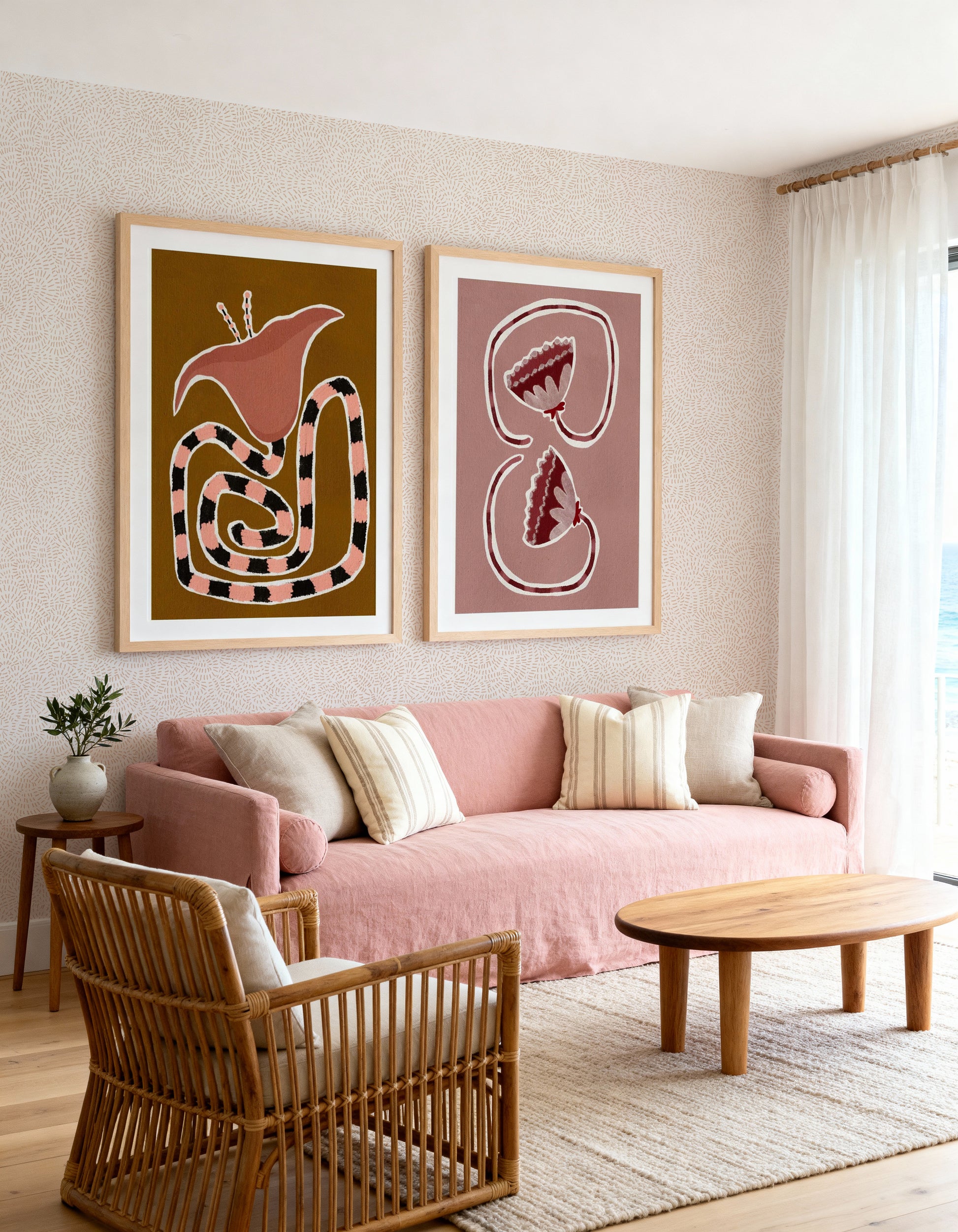 Delicate Bloom 7 by Shatha Al Dafai | Art Print from Olive et Oriel where you can shop wallpaper and artworks online