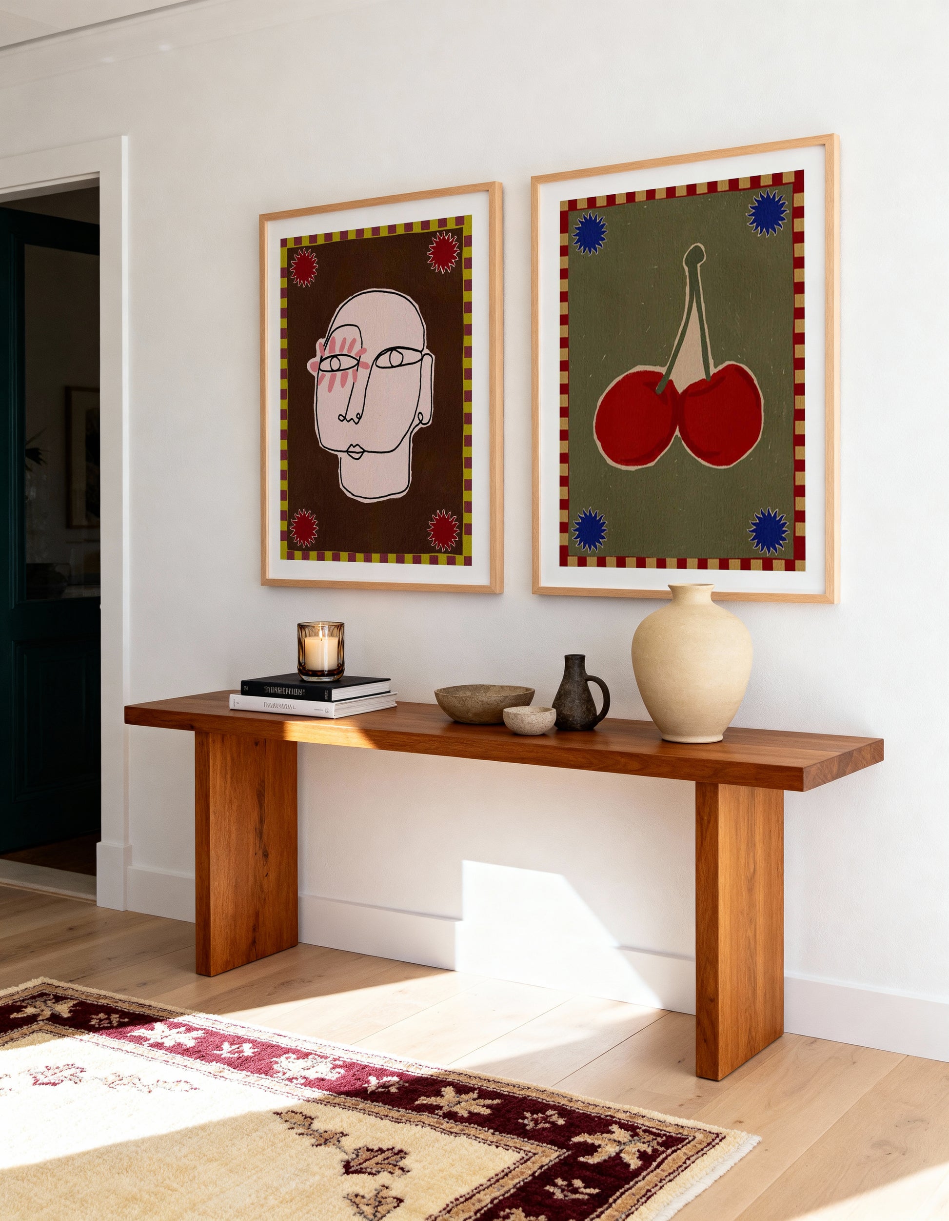 Lush Duo 1 by Shatha Al Dafai | Art Print from Olive et Oriel where you can shop wallpaper and artworks online