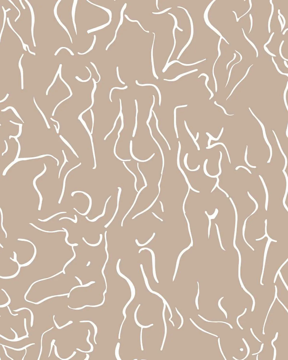 She Loved Matisse in Beige Wallpaper from Olive et Oriel where you can shop wallpaper and artworks online