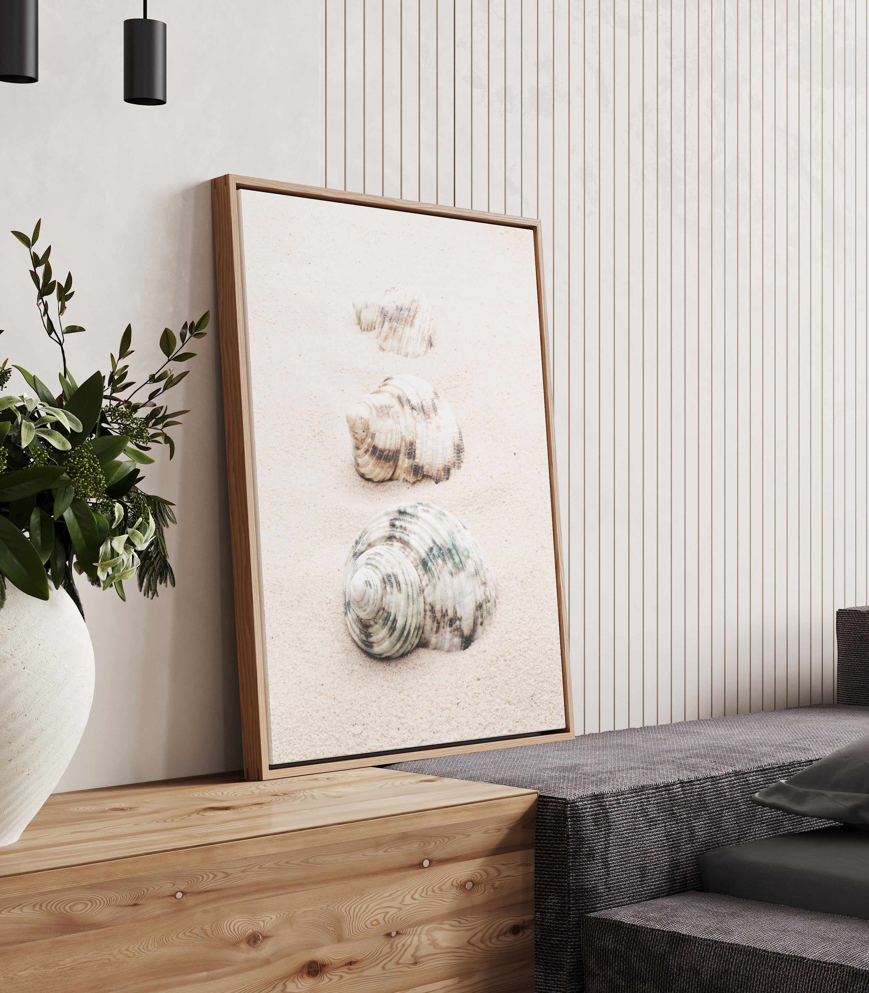 Shell By Studio III | Framed Canvas Art Print