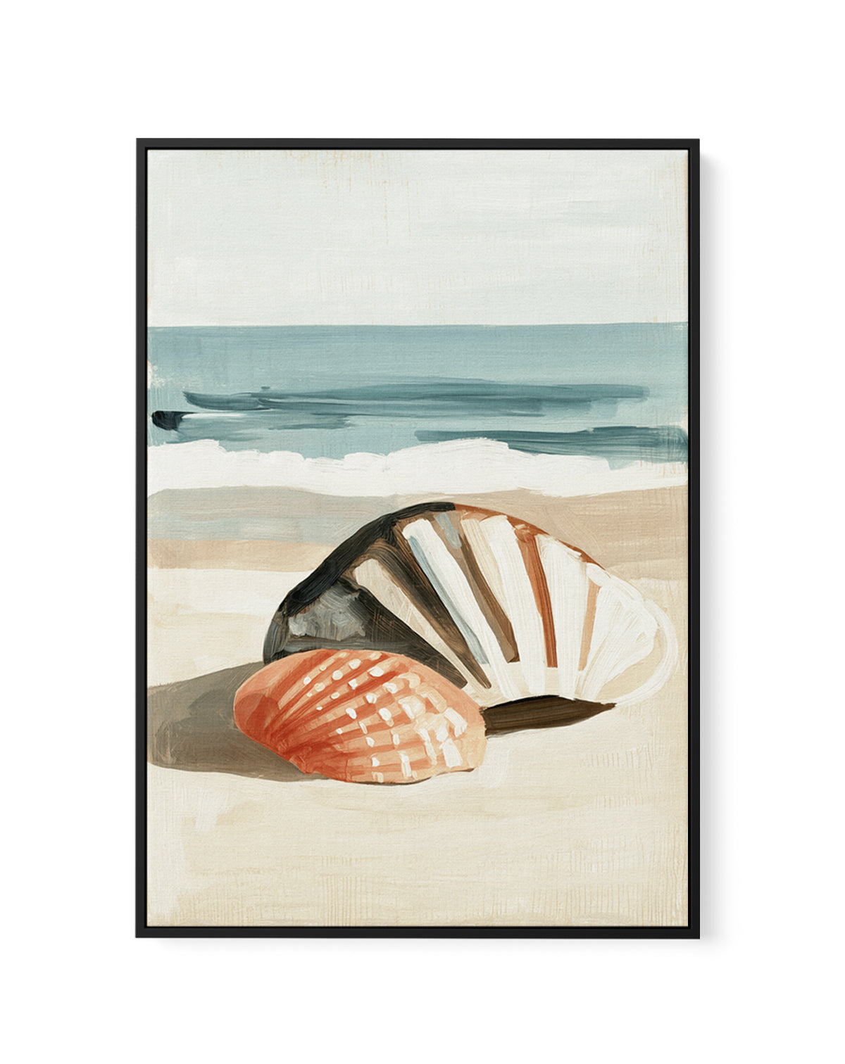 Shell Collector | Framed Canvas Art Print from Olive et Oriel where you can shop wallpaper and artworks online