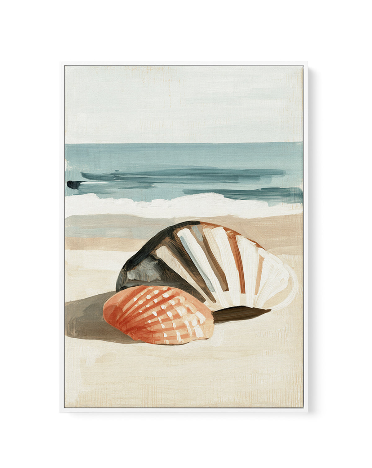 Shell Collector | Framed Canvas Art Print from Olive et Oriel where you can shop wallpaper and artworks online