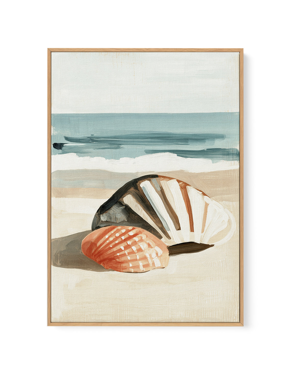 Shell Collector | Framed Canvas Art Print from Olive et Oriel where you can shop wallpaper and artworks online