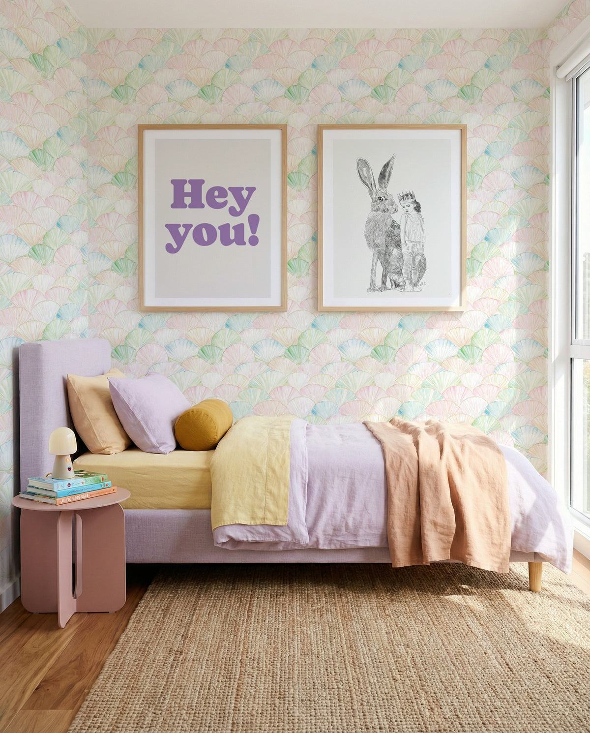 Shell Confetti Kids Coastal bedroom Peel & Stick Removable Wallpaper ...