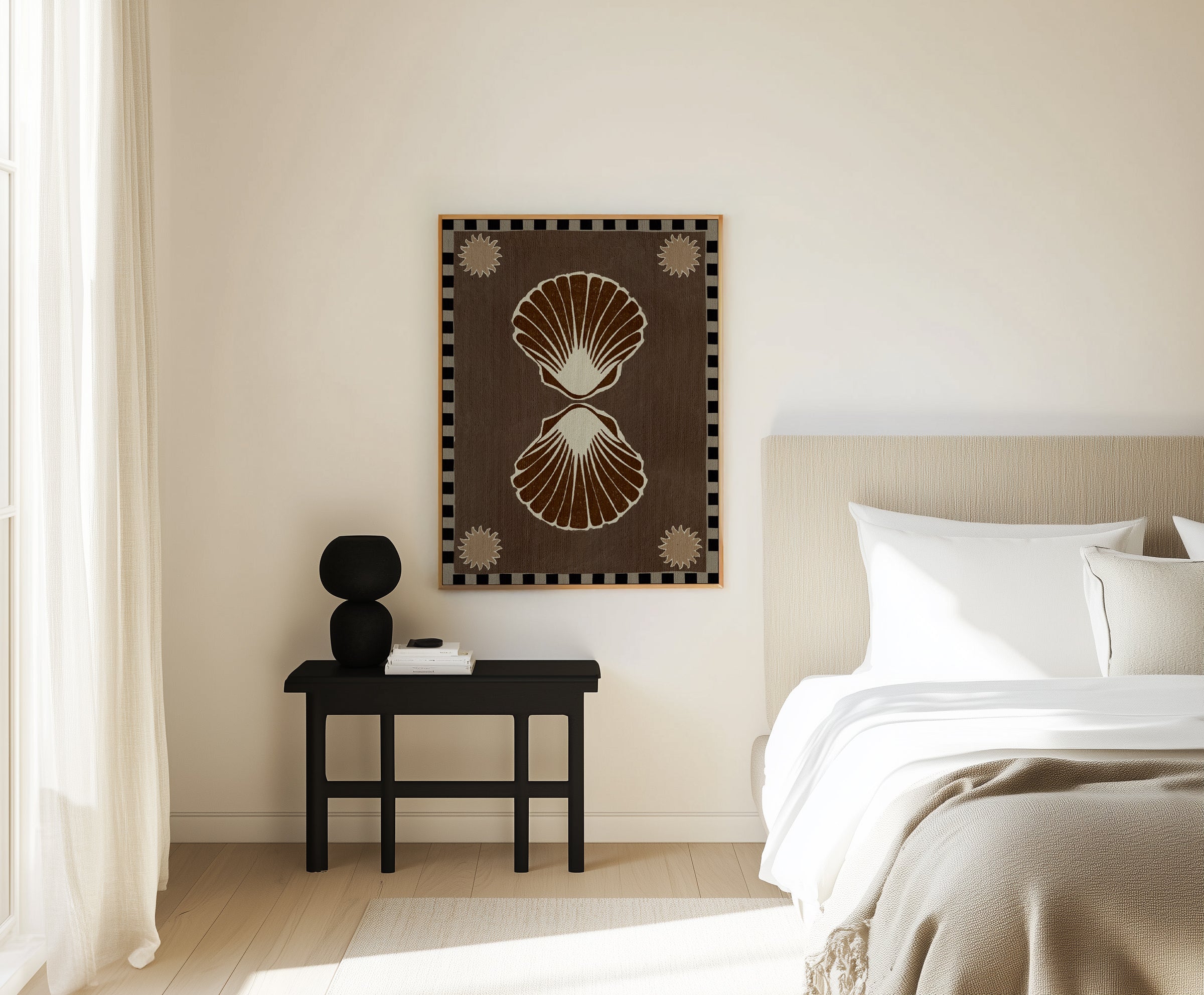 Shell by Shatha Al Dafai | Framed Canvas Art Print