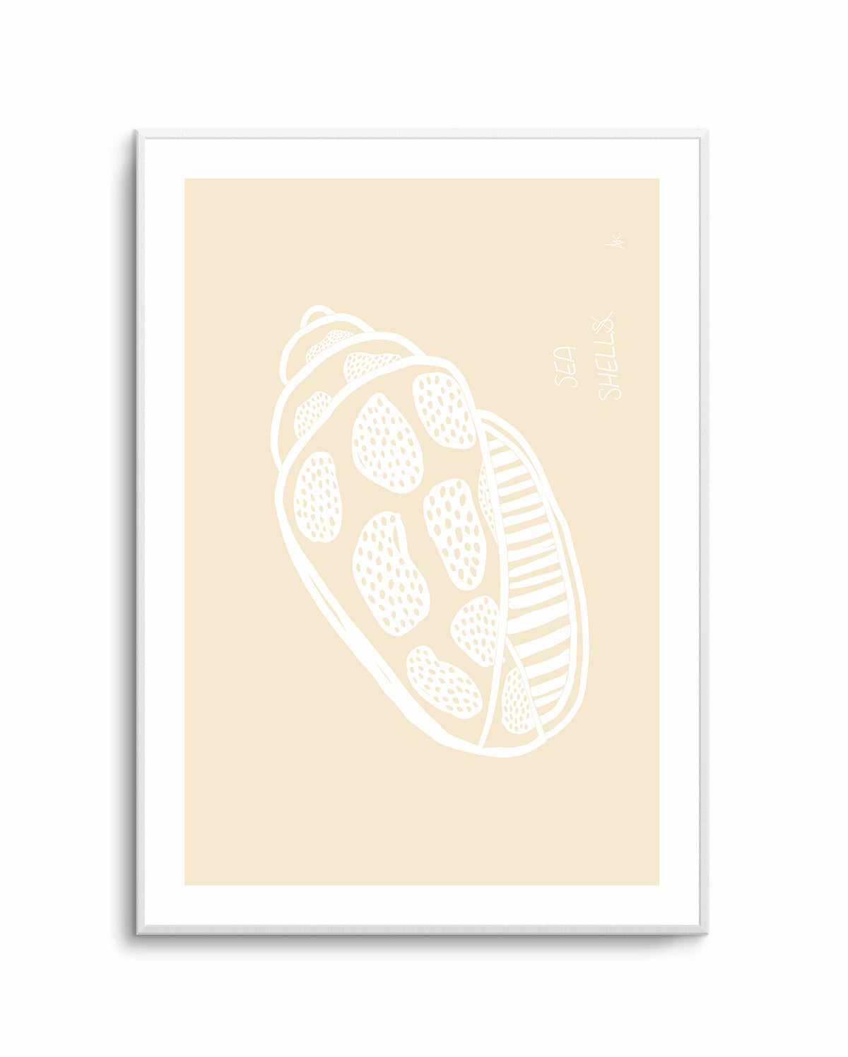 Shell White Beige by Anne Korako | Art Print