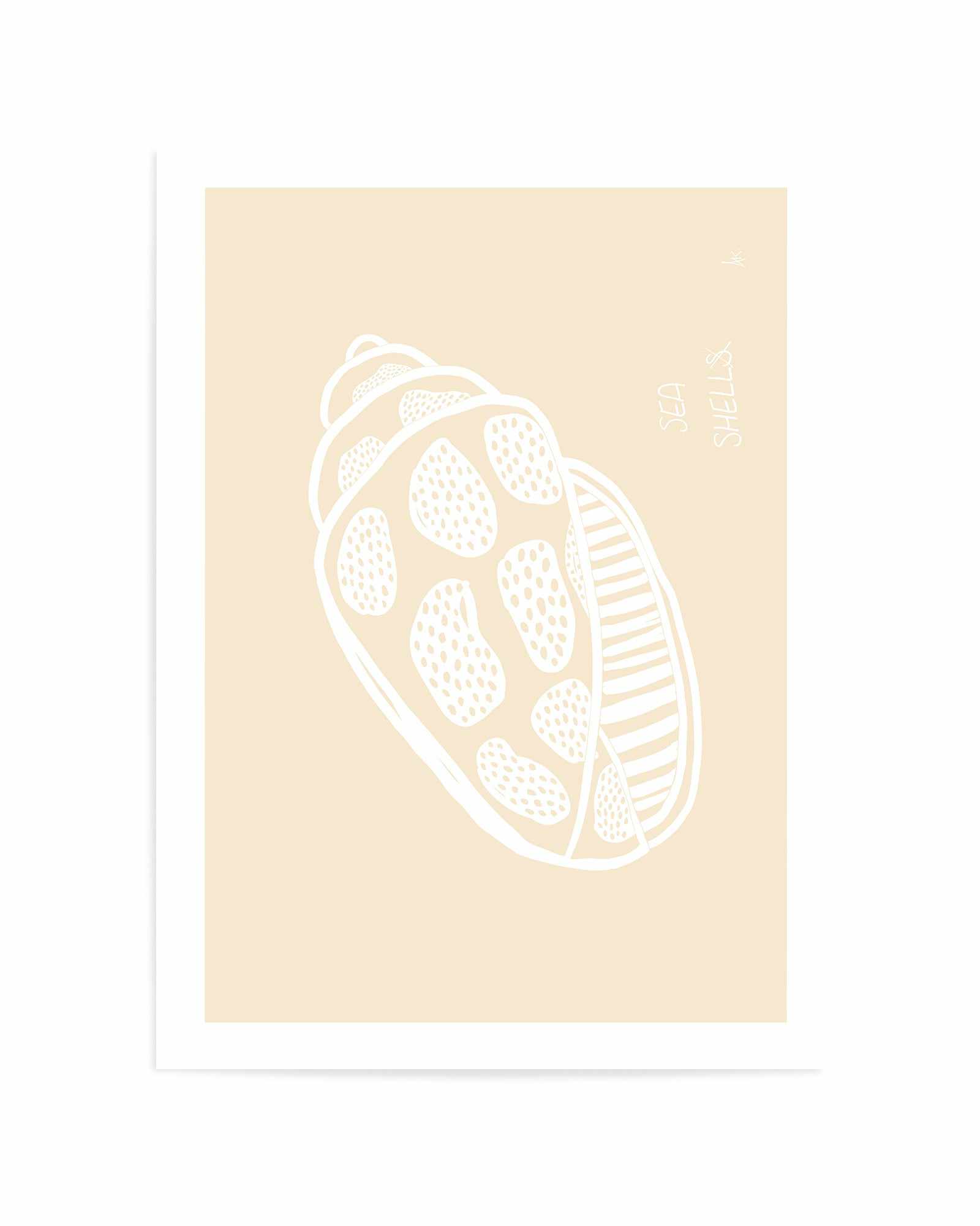 Shell White Beige by Anne Korako | Art Print