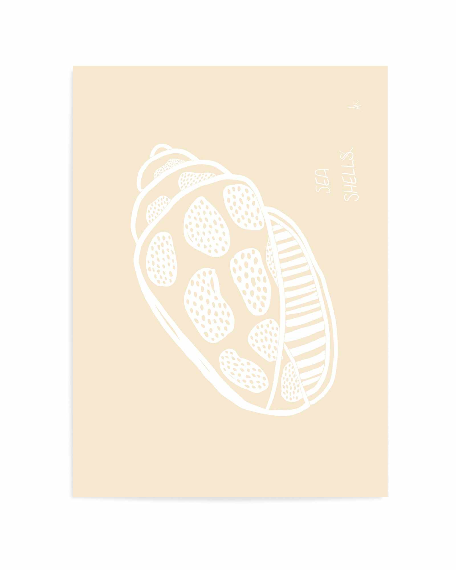 Shell White Beige by Anne Korako | Art Print